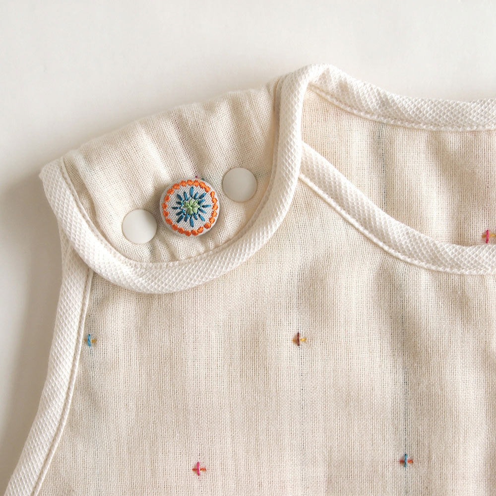 スリーパー ふくふくガーゼ(6重ガーゼ)　ベビーサイズ / BOBO / 名入れ刺繍可