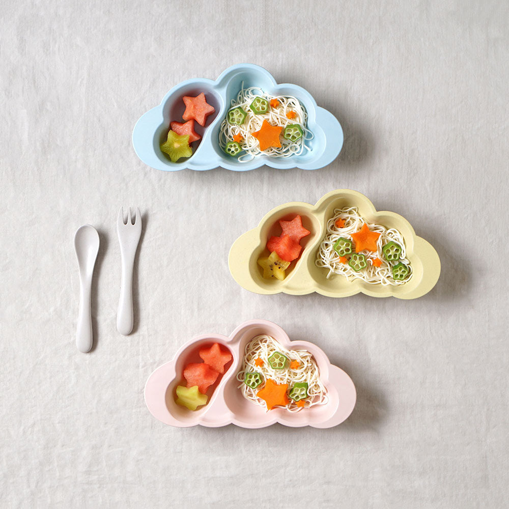 mamamanma(マママンマ)　プレートセット　フレンチバニラ / 食器　ベビーサイズ