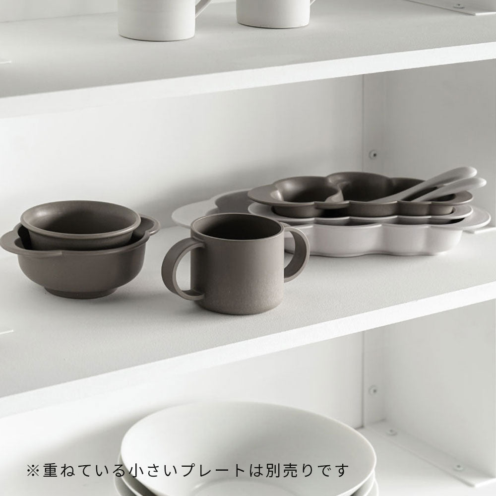 帆布BAGギフト お食事セット(袖なしポーチロン)　トープ / 離乳食 食器