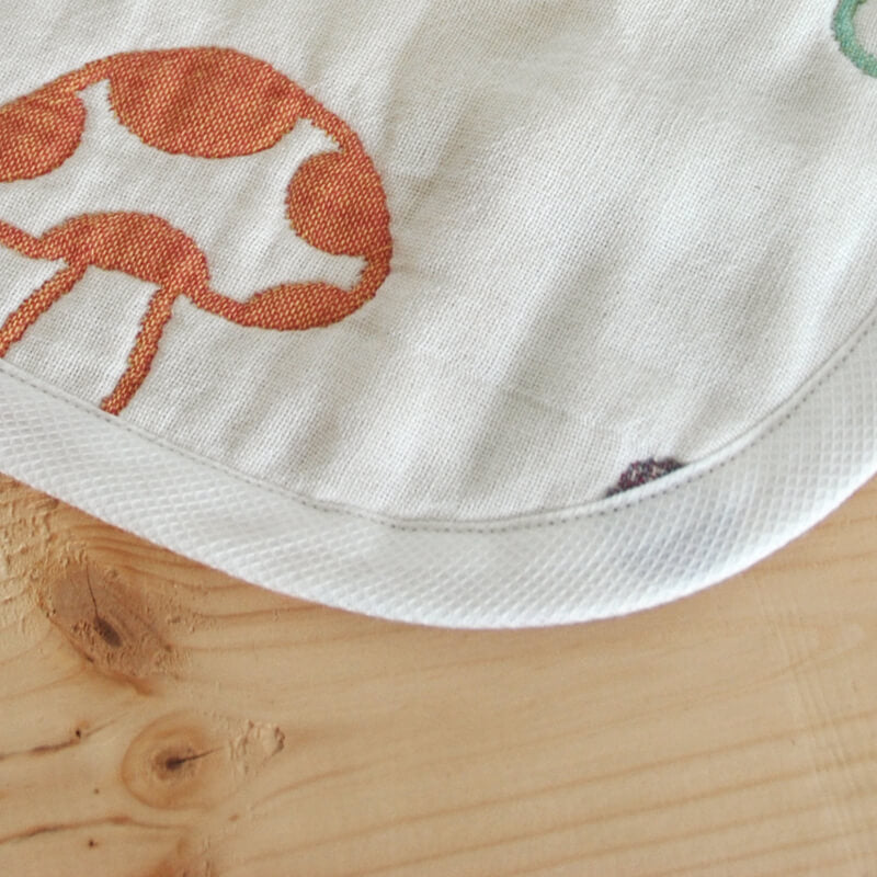 シャンピニオン　ガーゼケット(ベビーサイズ)　ふくふくガーゼ(6重ガーゼ)　/ 名入れ刺繍可