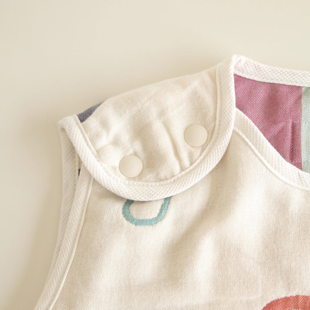 シャンピニオン　スリーパー キッズサイズ　ふくふくガーゼ(6重ガーゼ) / 名入れ刺繍可