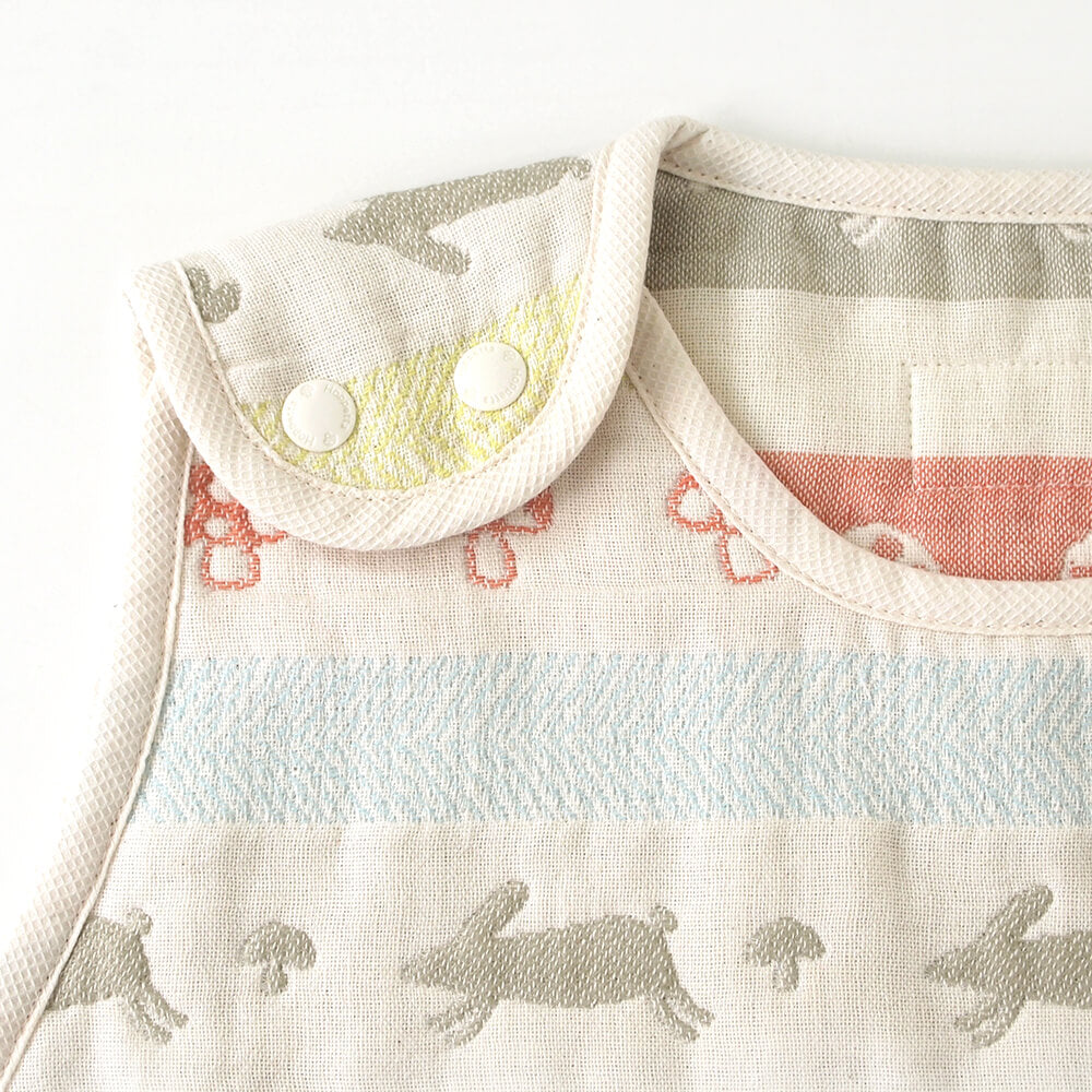 ラパンラパン　スリーパー　ベビーサイズ　ふくふくガーゼ(6重ガーゼ)　/ 名入れ刺繍可