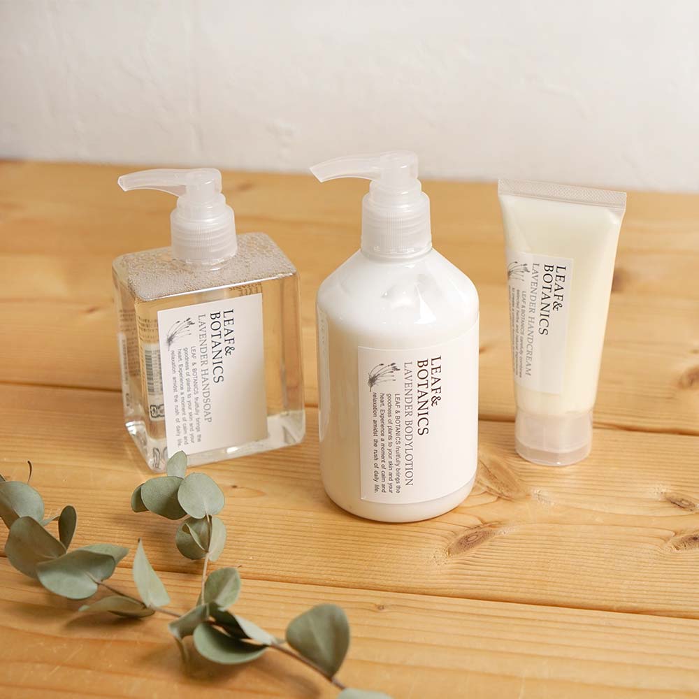 LEAF&BOTANICSギフトセット（ハンド＆ボディケア3pcs：ラベンダー）●