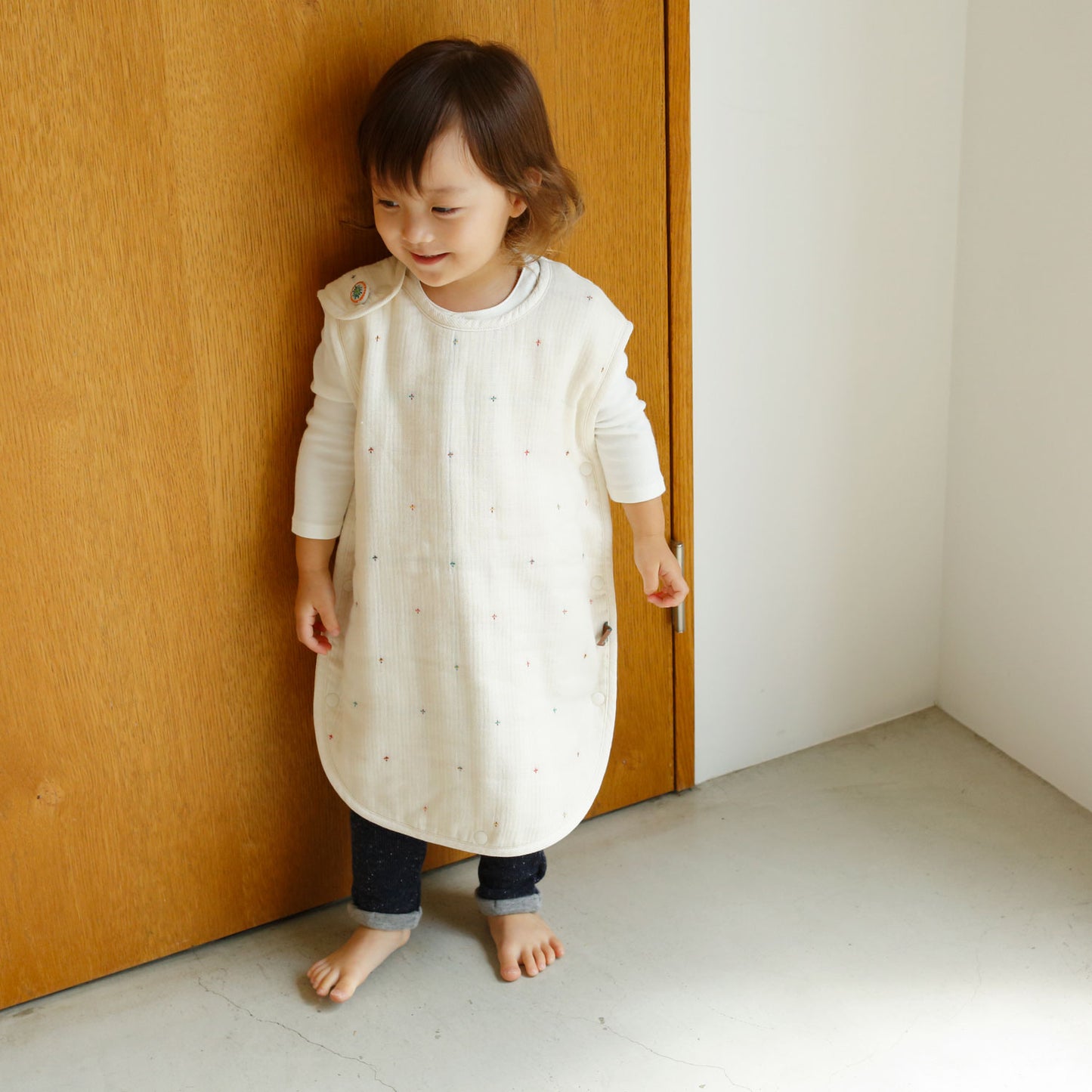 スリーパー ふくふくガーゼ(6重ガーゼ)　ベビーサイズ / BOBO / 名入れ刺繍可