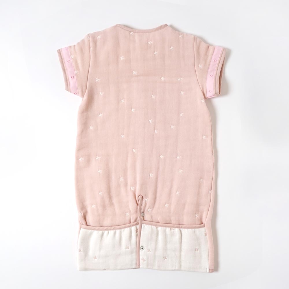 シェルピンク　6wayスリーパー　ふくふくガーゼ(6重ガーゼ)　  / 名入れ刺繍可
