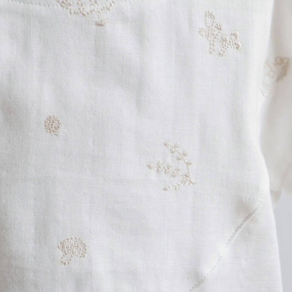 刺繍Wガーゼヨークブラウス minori ホワイト　100cm・110cm