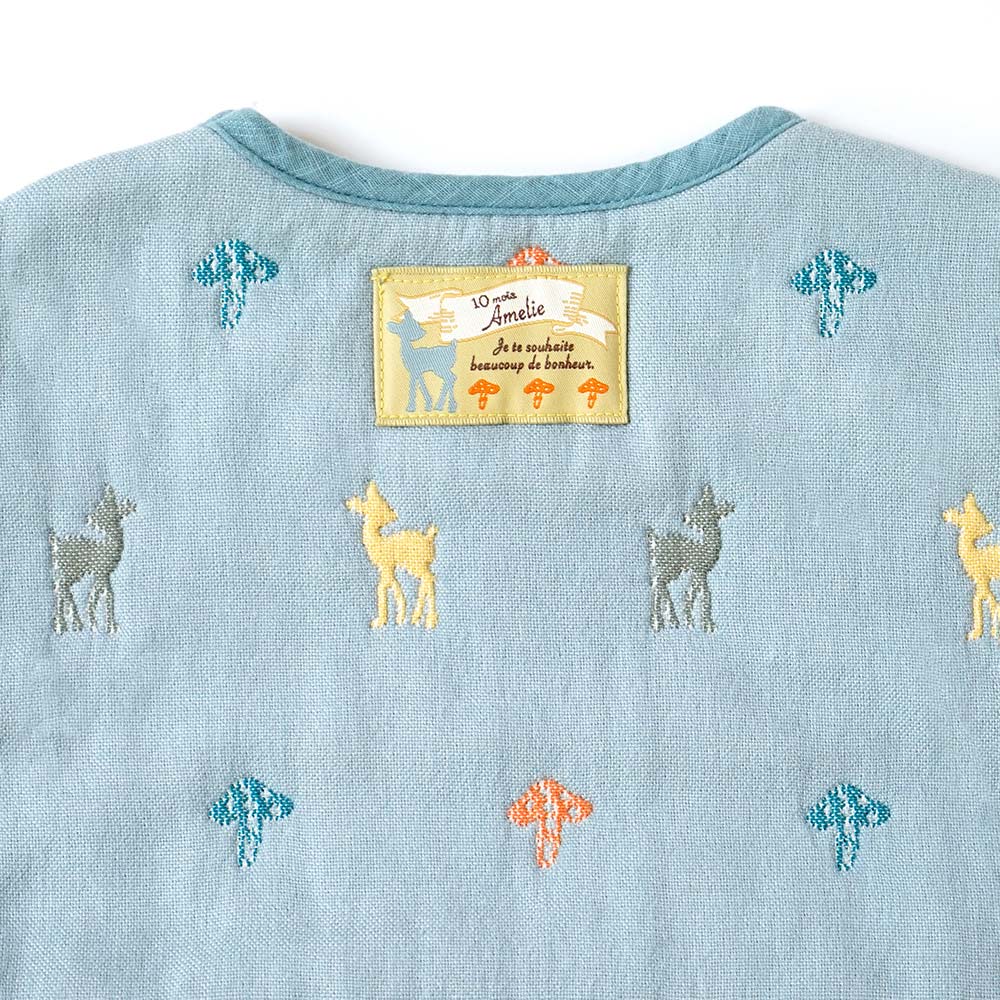 Amelie　スリーパー　ベビーサイズ　ふくふくガーゼ(6重ガーゼ)　 / 名入れ刺繍可