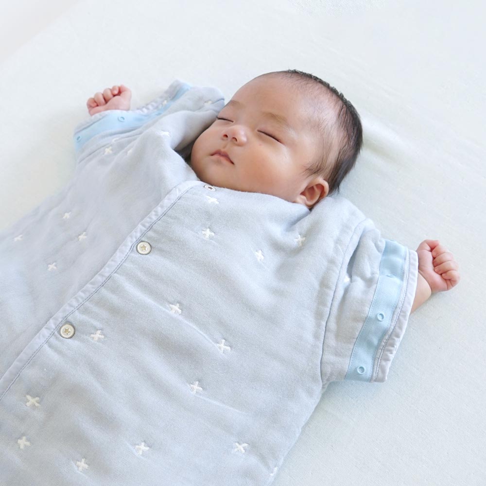シェルピンク　6wayスリーパー　ふくふくガーゼ(6重ガーゼ)　  / 名入れ刺繍可