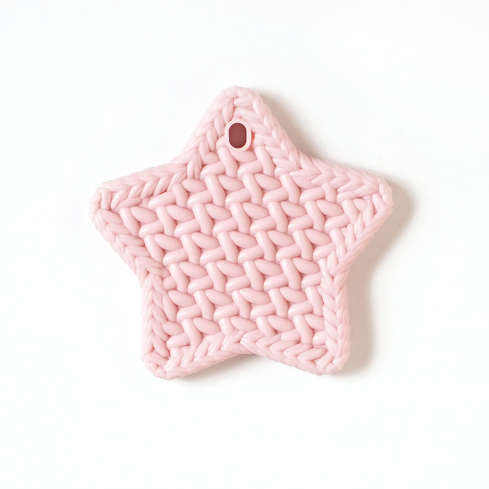TEETHER(歯がため)　スター　ホルダー付き　ピンク