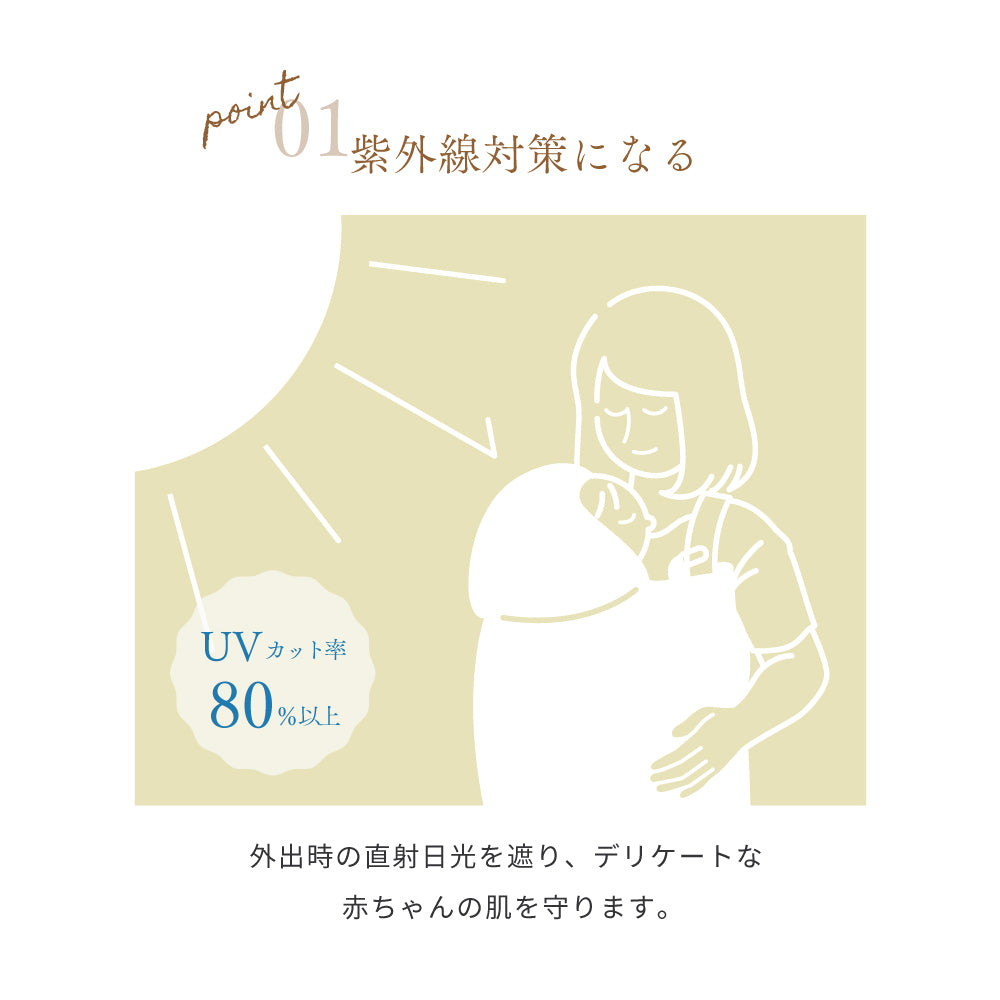 UVカット　ママケープ　グレー